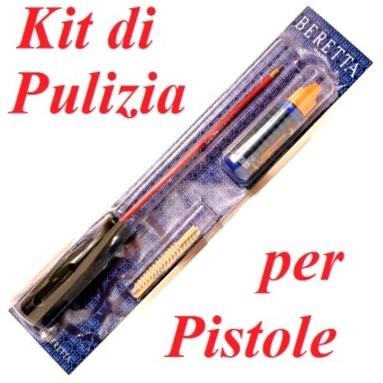 Kit di pulizia universale per pistole ad aria compressa e co2 calibro 4,5 marca beretta.